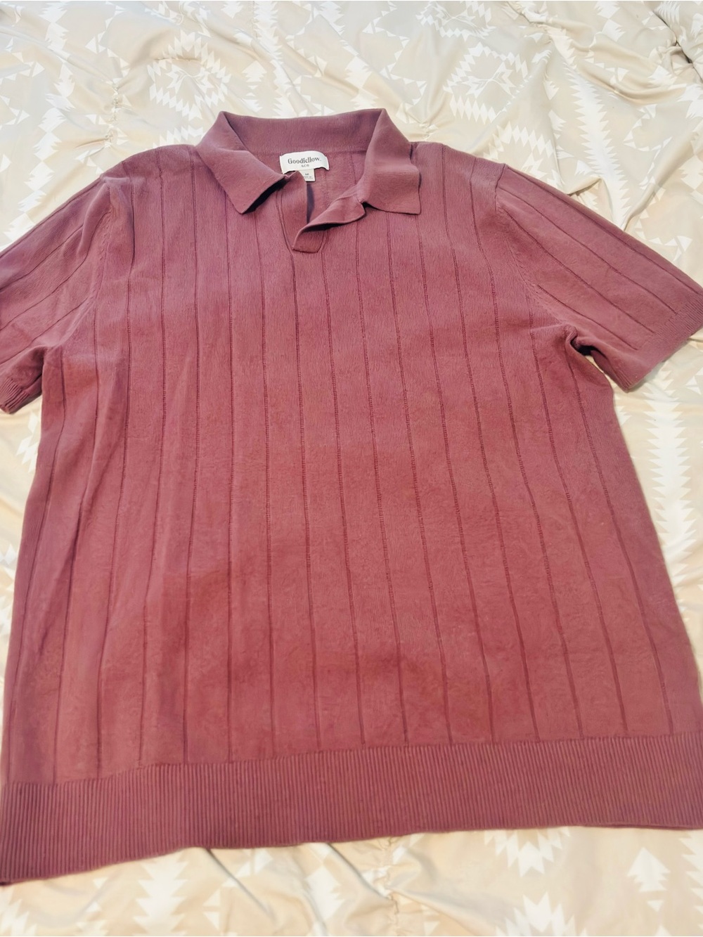 Goodfellow & Co Men's Short Sleeve Polo Sweater - Dusty Mauve